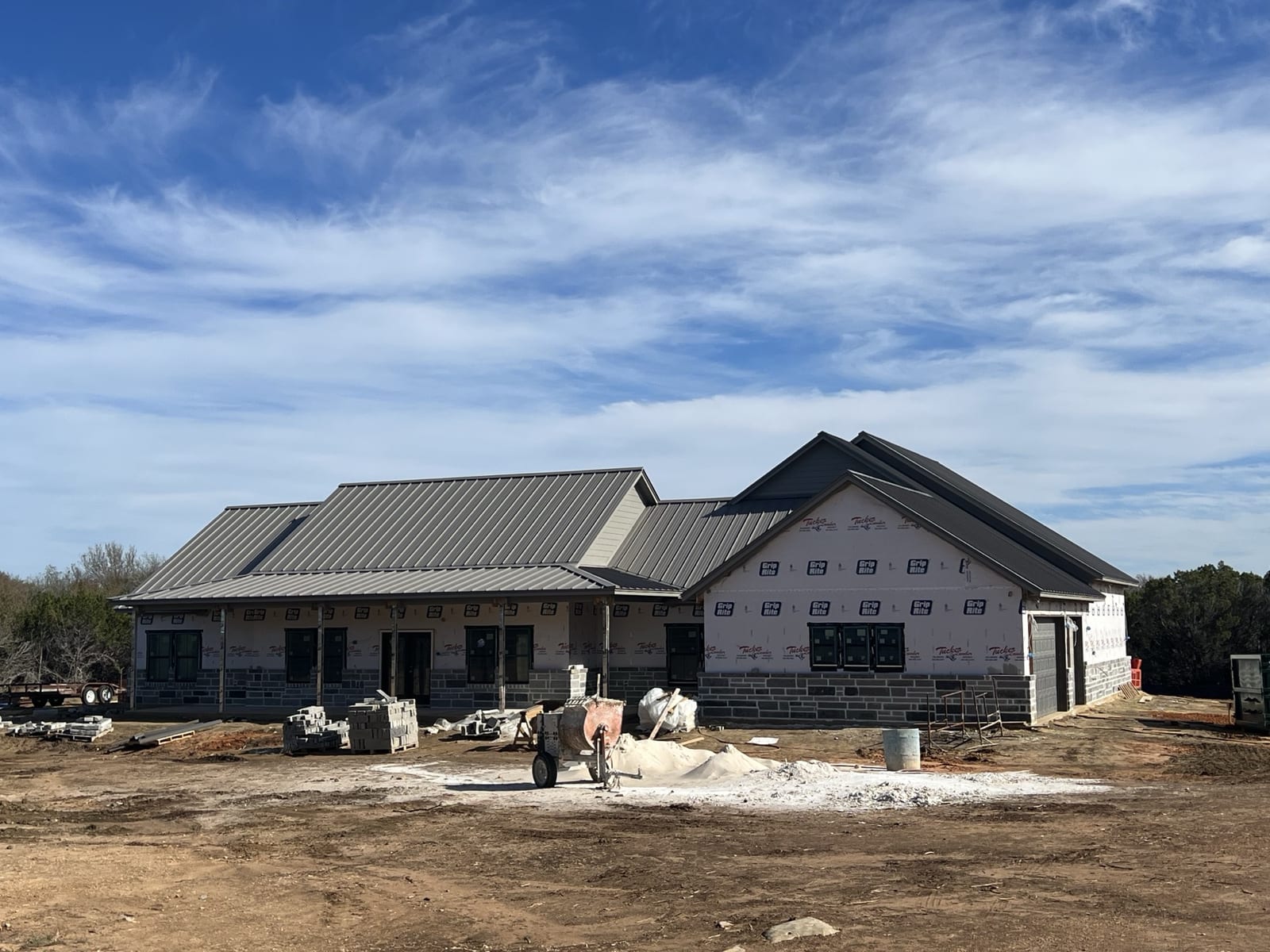 New roof installation in progress on a residential home