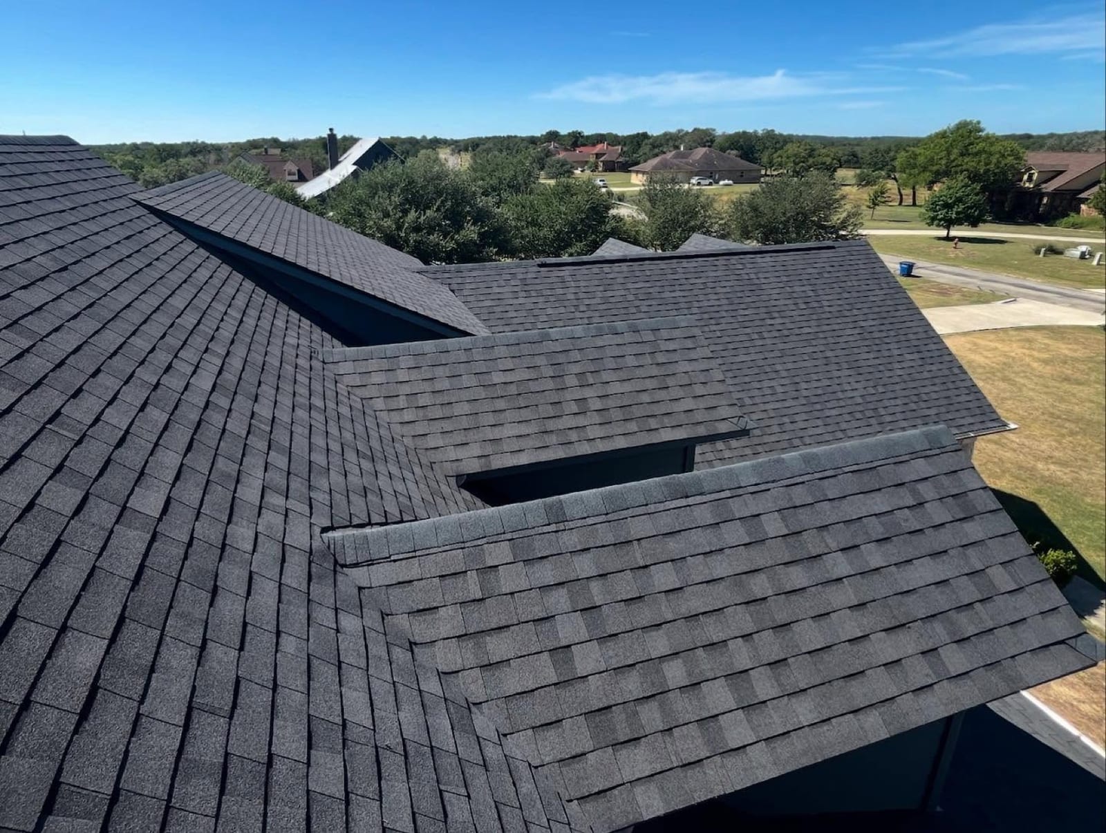 Completed architectural shingle roof